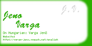 jeno varga business card