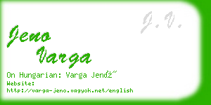 jeno varga business card